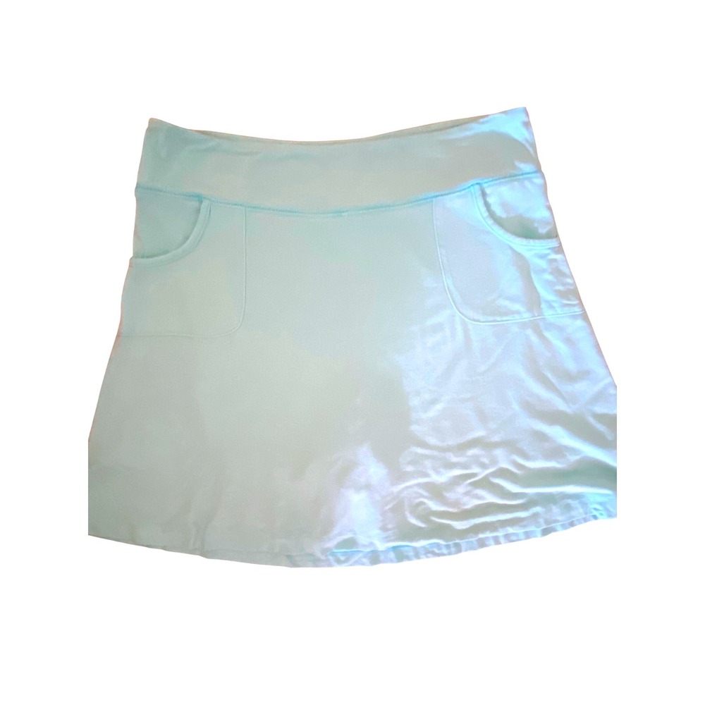 Fresh Produce Aqua Blue Skort Jersey Knit Active Skirt with Pockets sz s/m